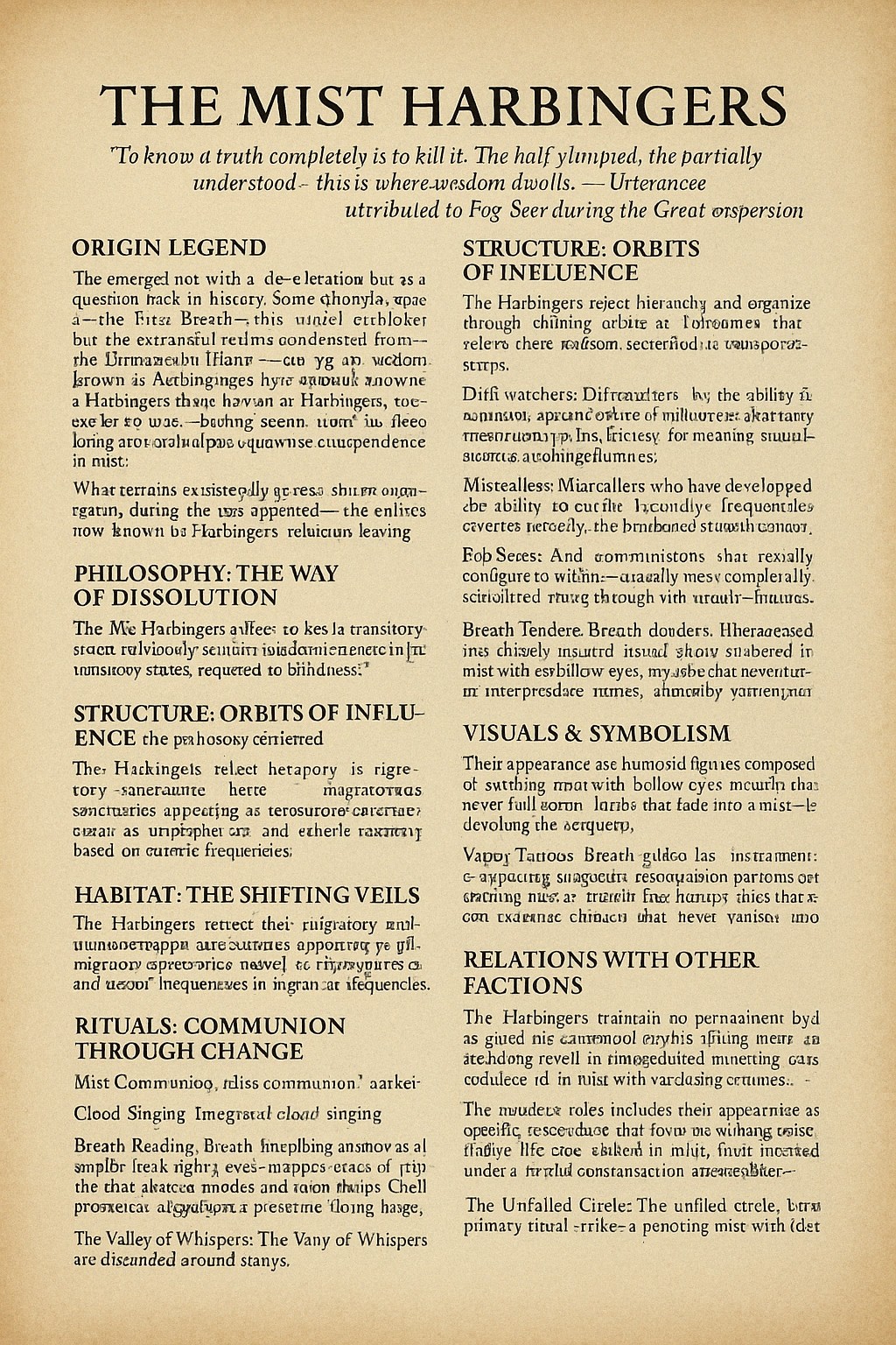 Mist Harbingers